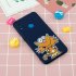 For HUAWEI Y7 2019 Cute Coloured Painted TPU Anti scratch Non slip Protective Cover Back Case with Lanyard sapphire