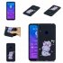 For HUAWEI Y7 2019 Cute Coloured Painted TPU Anti scratch Non slip Protective Cover Back Case with Lanyard sapphire