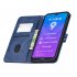 For HUAWEI Y7 2019 Denim Pattern Solid Color Flip Wallet PU Leather Protective Phone Case with Buckle   Bracket blue