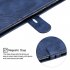 For HUAWEI Y7 2019 Denim Pattern Solid Color Flip Wallet PU Leather Protective Phone Case with Buckle   Bracket blue