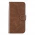 For HUAWEI Y7 2019 Denim Pattern Solid Color Flip Wallet PU Leather Protective Phone Case with Buckle   Bracket brown