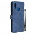 For HUAWEI Y7 2019 Denim Pattern Solid Color Flip Wallet PU Leather Protective Phone Case with Buckle   Bracket yellow