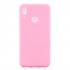 For HUAWEI Y7 2019 Lovely Candy Color Matte TPU Anti scratch Non slip Protective Cover Back Case dark pink