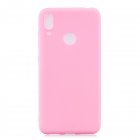 For HUAWEI Y7 2019 Lovely Candy Color Matte TPU Anti-scratch Non-slip Protective Cover Back Case dark pink