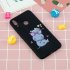 For HUAWEI Y9 2019 Cartoon Lovely Coloured Painted Soft TPU Back Cover Non slip Shockproof Full Protective Case with Lanyard black
