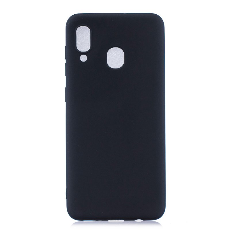 For HUAWEI Y9 2019 Lovely Candy Color Matte TPU Anti-scratch Non-slip Protective Cover Back Case black