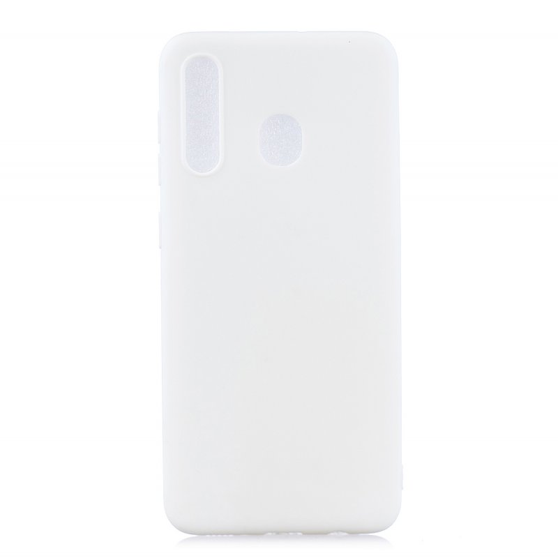 For HUAWEI Y9 2019 Lovely Candy Color Matte TPU Anti-scratch Non-slip Protective Cover Back Case white