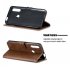 For HUAWEI Y9 Prime 2019 P Smart Z Solid Color Denim Grain Front Buckle Mobile Phone Cover Bracket brown