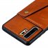 For Huawei P30 pro Double Buckle Non slip Shockproof Cell Phone Case with Card Slot Bracket Light Brown
