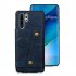 For Huawei P30 pro Double Buckle Non slip Shockproof Cell Phone Case with Card Slot Bracket blue