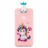 For Huawei Y6 2019 3D Cartoon Lovely Coloured Painted Soft TPU Back Cover Non slip Shockproof Full Protective Case Music unicorn