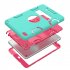 For IPAD MINI 4 PC  Silicone Hit Color Armor Case Tri proof Shockproof Dustproof Anti fall Protective Cover  Mint green   rose red