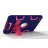For IPAD MINI 4 PC  Silicone Hit Color Armor Case Tri proof Shockproof Dustproof Anti fall Protective Cover  Navy   Rose red