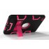 For IPAD MINI 4 PC  Silicone Hit Color Armor Case Tri proof Shockproof Dustproof Anti fall Protective Cover  Black   rose red