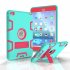 For IPAD MINI 4 PC  Silicone Hit Color Armor Case Tri proof Shockproof Dustproof Anti fall Protective Cover  Black   blue