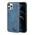 For Iphone 11 Pro Max Mobile Phone Cover Pu Waxed Leather Protective Case sapphire