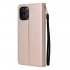 For Iphone 12 5 4 inch 6 1 inch  6 7 inch PU Leather Three card Photo Frame Front Buckle Mobile Phone shell Golden