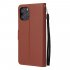 For Iphone 12 5 4 inch 6 1 inch  6 7 inch PU Leather Three card Photo Frame Front Buckle Mobile Phone shell Red wine