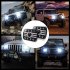 For Jeep Wrangler 500 W 30000LM 7 inch LED Headlights 5X7 7X6 Led Beam Headlamp Angel eye  8 beads with lens  H Shape Led Headlight