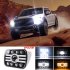 For Jeep Wrangler 500 W 30000LM 7 inch LED Headlights 5X7 7X6 Led Beam Headlamp Angel eye  8 beads with lens  H Shape Led Headlight