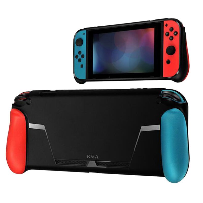 For Nintend Switch Console TPU Shock-Absorption Protective Grips Cover Case  Red blue