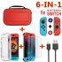 For Nintend Switch Travel Carrying Bag Screen Protector Case Charging Cable