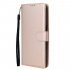 For OPPO A52 A72 A92 PU Leather Protective Phone Case with 3 Cards Slots Bracket Golden