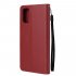 For OPPO A52 A72 A92 PU Leather Protective Phone Case with 3 Cards Slots Bracket brown