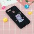 For OPPO A7 Cartoon Lovely Coloured Painted Soft TPU Back Cover Non slip Shockproof Full Protective Case with Lanyard black
