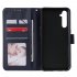 For OPPO A8   A31 Realme XT   X2 Mobile Phone Case PU Buckle Closure Wallet Design Cards Slots All round Protection Phone Cover  blue