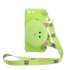 For OPPO A83 A9 2020 Cellphone Case Mobile Phone TPU Shell Shockproof Cover with Cartoon Cat Pig Panda Coin Purse Lovely Shoulder Starp  Red