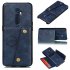 For OPPO A9 2020 Realme XT Reno 2 Mobile Phone Shell Classic Textured Pattern Buckle Closure Design Anti fall Smartphone Case  blue
