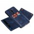For OPPO A9 2020 Realme XT Reno 2 Mobile Phone Shell Classic Textured Pattern Buckle Closure Design Anti fall Smartphone Case  blue