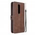 For OPPO F11 F11 Pro Case Soft Leather Cover with Denim Texture Precise Cutouts Wallet Design Buckle Closure Smartphone Shell  black