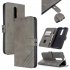 For OPPO F11 F11 Pro Case Soft Leather Cover with Denim Texture Precise Cutouts Wallet Design Buckle Closure Smartphone Shell  gray