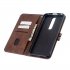 For OPPO F11 F11 Pro Case Soft Leather Cover with Denim Texture Precise Cutouts Wallet Design Buckle Closure Smartphone Shell  brown