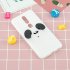 For OPPO F11 PRO Cartoon Lovely Coloured Painted Soft TPU Back Cover Non slip Shockproof Full Protective Case with Lanyard white