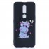 For OPPO F11 PRO Cartoon Lovely Coloured Painted Soft TPU Back Cover Non slip Shockproof Full Protective Case with Lanyard sapphire