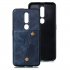 For OPPO F11 pro PU Leather Flip Stand Shockproof Cell Phone Cover Double Buckle Anti dust Case With Card Slots Pocket blue