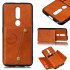 For OPPO F11 pro PU Leather Flip Stand Shockproof Cell Phone Cover Double Buckle Anti dust Case With Card Slots Pocket Light Brown