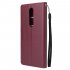For OPPO F11 pro Wallet type PU Leather Protective Phone Case with Buckle   3 Card Position brown