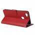 For OPPO F7 Wallet type PU Leather Protective Phone Case with Buckle   3 Card Position red