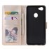 For OPPO F7 Wallet type PU Leather Protective Phone Case with Buckle   3 Card Position Gold