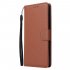For OPPO F7 Wallet type PU Leather Protective Phone Case with Buckle   3 Card Position Gold