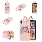 For OPPO Realme 2/A5 Indian Version 3D Cute Coloured Painted Animal TPU Anti-scratch Non-slip Protective Cover Back Case Light pink