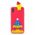 For OPPO Realme 2 A5 Indian Version 3D Cute Coloured Painted Animal TPU Anti scratch Non slip Protective Cover Back Case red