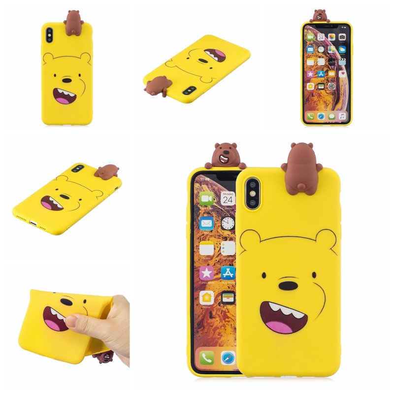 For OPPO Realme 2/A5 Indian Version 3D Cute Coloured Painted Animal TPU Anti-scratch Non-slip Protective Cover Back Case yellow