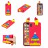 For OPPO Realme 2 A5 Indian Version 3D Cute Coloured Painted Animal TPU Anti scratch Non slip Protective Cover Back Case red