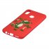 For OPPO Realme 3 Cartoon Lovely Coloured Painted Soft TPU Back Cover Non slip Shockproof Full Protective Case with Lanyard red