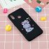 For OPPO Realme 3 Cartoon Lovely Coloured Painted Soft TPU Back Cover Non slip Shockproof Full Protective Case with Lanyard black